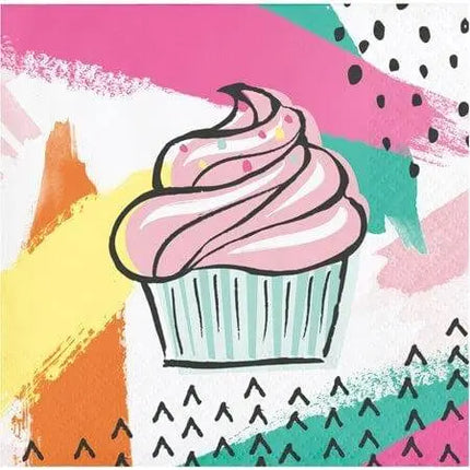 Value Chic Cupcake Beverage Napkins - Party Expo