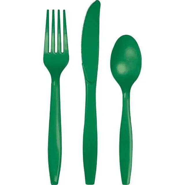 Value Emerald Green Assorted Cutlery - Party Expo