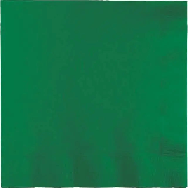 Value Emerald Green Beverage Napkins - Party Expo