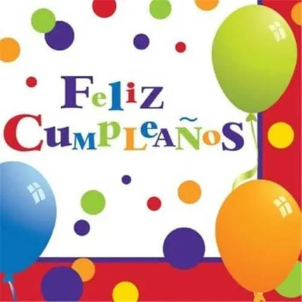 Value Feliz Cumpleanos Lunch Napkins - Party Expo