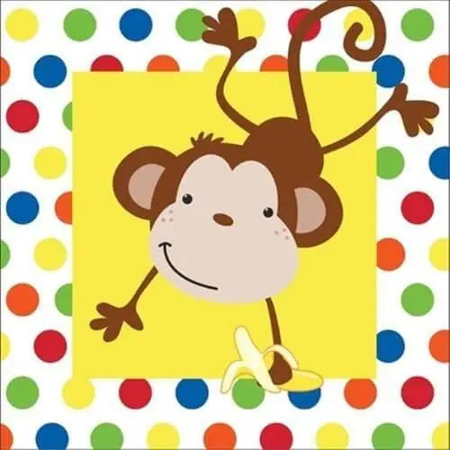 Value Fun Monkey Lunch Napkins - Party Expo
