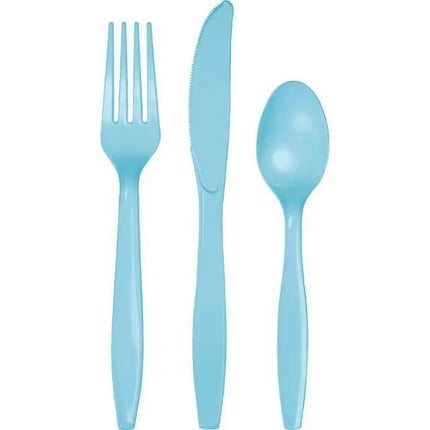 Value Pastel Blue Assorted Cutlery - Party Expo