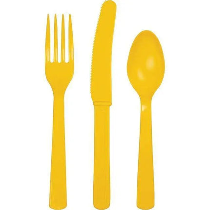 Value School Bus Yellow Assorted Cutlery - Party Expo