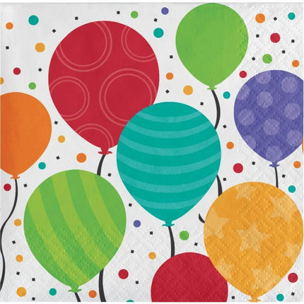 Value Shimmering Balloons Beverage Napkins - Party Expo