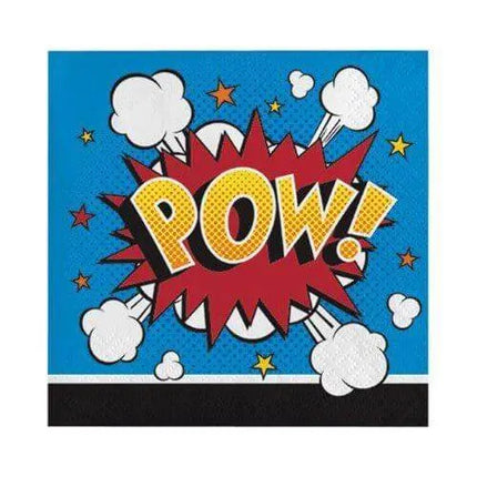 Value Superhero Slogans Beverage Napkins - Party Expo