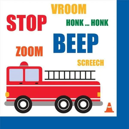 Value Traffic Jam Lunch Napkins - Party Expo