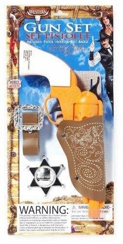 Western Cowboy Costume Vinyl Holster & Gun Set - Party Expo
