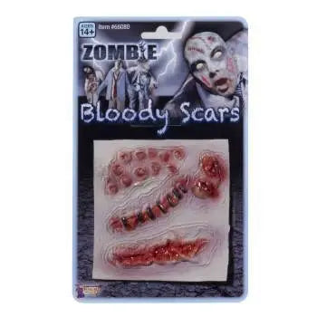 Zombie Bloody Scars (4 pcs) - Party Expo