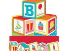 ABC Block Birthday Die Cut Centerpiece with Honeycomb - SKU:329339- - UPC:039938475406 - Party Expo