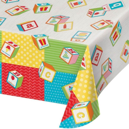 ABC Block Birthday Plastic Tablecover - Party Expo