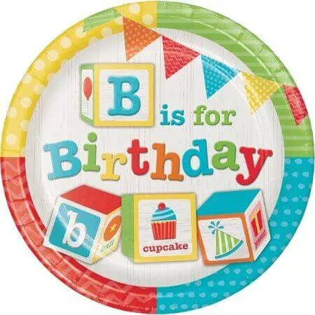 Abc Parfty ABC Block Birthday Collection of Party Supplies | Party Expo