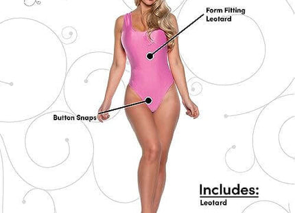 Adult Pink Leotard (Small) - SKU:30753S - UPC:843248161085 - Party Expo