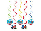 All Aboard - Train Dizzy Danglers (5ct) - SKU:324343- - UPC:039938414375 - Party Expo