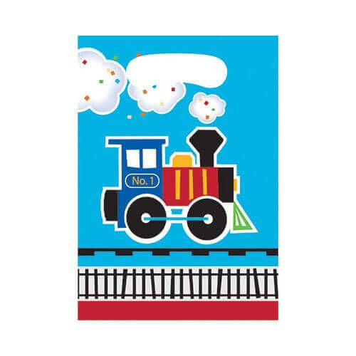 All Aboard - Train Loot Bag - SKU:324345- - UPC:039938414399 - Party Expo