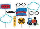 All Aboard - Train Photo Booth Props - SKU:324348- - UPC:039938414429 - Party Expo