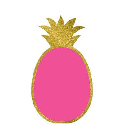 Aloha Easel Sign Chalk Pineapple - SKU:242140 - UPC:013051810580 - Party Expo