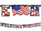American Heros Welcome Home Letter Banner - SKU:76730 - UPC:654082767308 - Party Expo