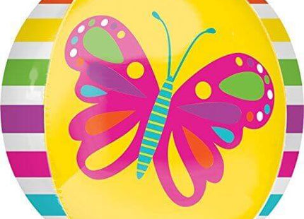 Anagram - 16" Spring Butterfly Orbz Balloon - SKU:63410 - UPC:026635281386 - Party Expo