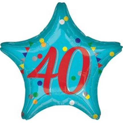 Anagram - 18" 40th Happy Birthday Star Mylar Balloon #320 Party Expo  