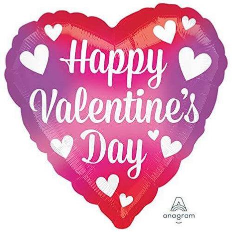 Anagram - 18" Happy Valentine's Day Splash Mylar Balloon - V10 - SKU:40577 - UPC:026635405775 - Party Expo