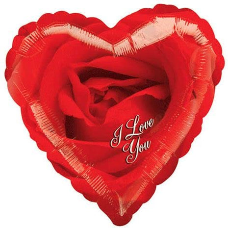 Anagram - 18" I Love You Rose Mylar Balloon - SKU:72001 - UPC:026635135641 - Party Expo