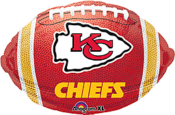 Anagram - 18" Kansas City Chiefs Helmet Mylar Balloon - #13 - SKU:58775 - UPC:026635296052 - Party Expo