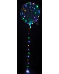 Anagram - 18" LED Lights Multicolored Crystal Balloon - SKU:97572 - UPC:026635828437 - Party Expo
