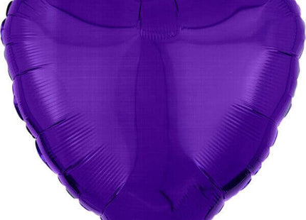 Anagram - 18" Metallic Purple Heart Mylar Balloon #296 - SKU:82721 - UPC:026635105972 - Party Expo