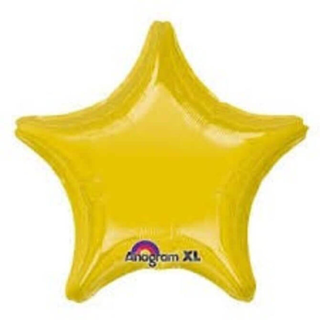 Anagram - 19" Gold Star Mylar Balloon #336 - SKU:QX157Gold - UPC:672713491026 - Party Expo