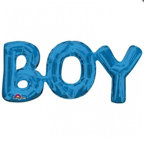 Anagram - 20" Blue Phrase Boy Mylar Balloon - SKU:78377 - UPC:026635330985 - Party Expo