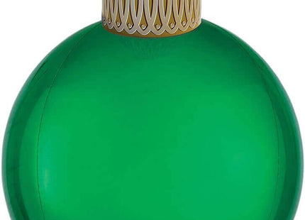 Anagram - 20" Christmas Green Ball Ornament Orbz Balloon - SKU:98624 - UPC:026635404068 - Party Expo