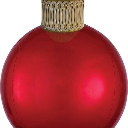 Anagram - 20" Christmas Red Ball Ornament Orbz Balloon - SKU:98263 - UPC:026635404044 - Party Expo