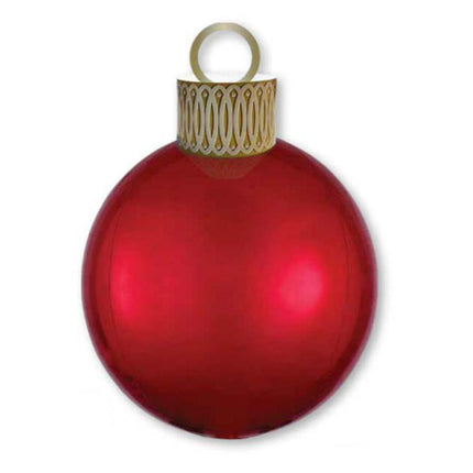 Anagram - 20" Christmas Red Ball Ornament Orbz Balloon - SKU:98263 - UPC:026635404044 - Party Expo