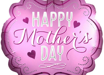Anagram - 25" Happy Mother's Day Marquee Satin Luxe Mylar Balloon - SKU:39206 - UPC:026635392068 - Party Expo