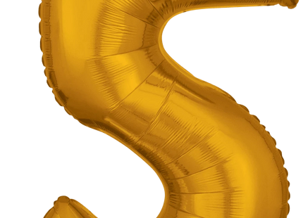 Anagram - 26" Number '5' Mylar Balloon - Gold - SKU:89552 - UPC:026635365581 - Party Expo