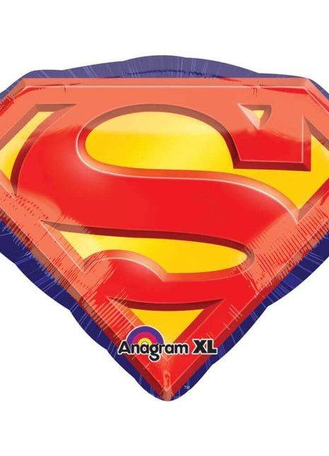 Anagram - 26" Superman Emblem Shape Mylar Balloon - SS24 - SKU:66753* - UPC:026635296922 - Party Expo