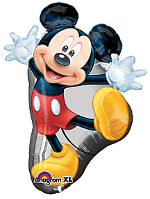 Anagram - 31" Mickey Mouse Mylar Balloon - SKU:60752 - UPC:026635263733 - Party Expo