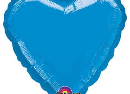 Anagram - 32" Blue Heart Mylar Balloon - SKU:41205 - UPC:026635162357 - Party Expo