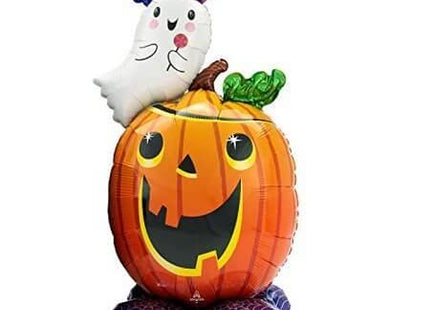 Anagram - 56" Pumpkin & Ghost Airloonz Balloon - SKU:106759 - UPC:026635424202 - Party Expo