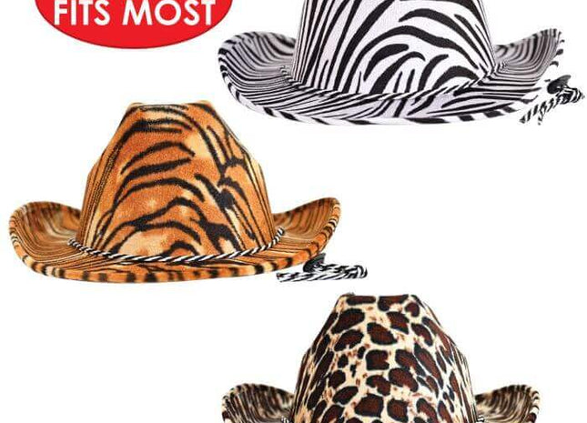 Animal Print Cowboy Hat - SKU:60720-ASST - UPC:034689607205 - Party Expo