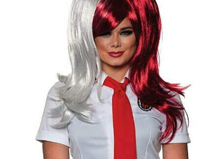 Anime Red-White Two-Tone Wig - SKU:30426 - UPC:843248153516 - Party Expo