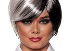 Anime White/Black Bob Wig - SKU:30427 - UPC:843248153523 - Party Expo