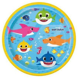 Baby Shark - 7" Paper Plates (8ct) - SKU:77384 - UPC:011179773848 - Party Expo