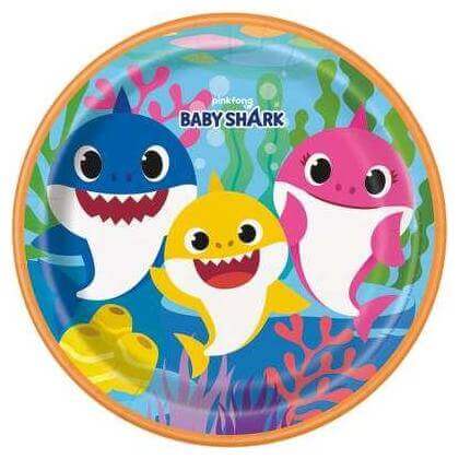 Baby Shark - 9" Paper Plates (8ct) - SKU:77385 - UPC:011179773855 - Party Expo