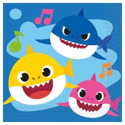 Baby Shark - Beverage Napkin - SKU:77381 - UPC:011179773817 - Party Expo