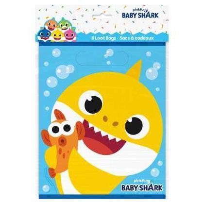 Baby Shark - Loot Bag (8ct) - SKU:77393 - UPC:011179773930 - Party Expo