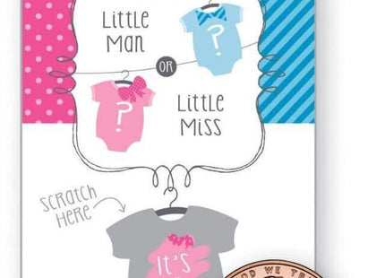 Baby Shower - 'Bow Or Bowtie?' Girl Scratch Off Card Game - SKU:091041- - UPC:039938128326 - Party Expo