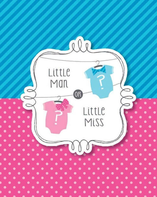 Baby Shower - 'Bow Or Bowtie?' Invitations - SKU:897041 - UPC:039938128272 - Party Expo