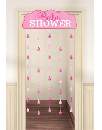 Baby Shower - Pink Door Curtain - SKU:241758 - UPC:013051735005 - Party Expo