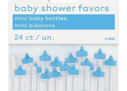 Baby Shower - Blue Mini Plastic Baby Bottle - SKU:13939 - UPC:011179139392 - Party Expo